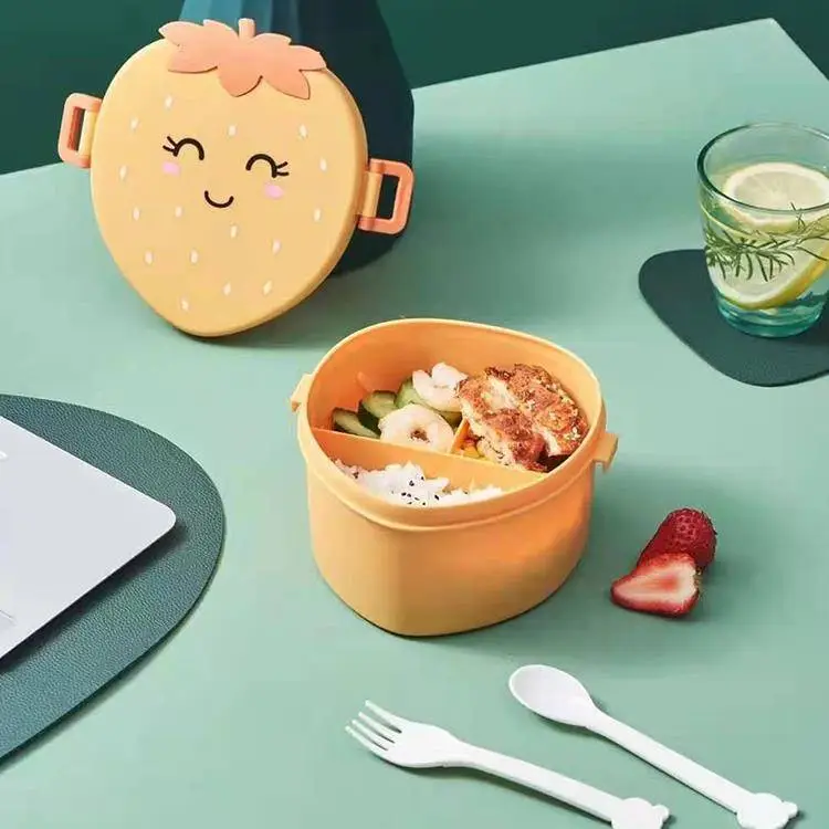 Microwave Heated Cute Strawberry Lunch Box 1