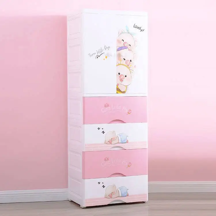 Pink Piggy 5-layer Double Door Drawer Cabinet 1