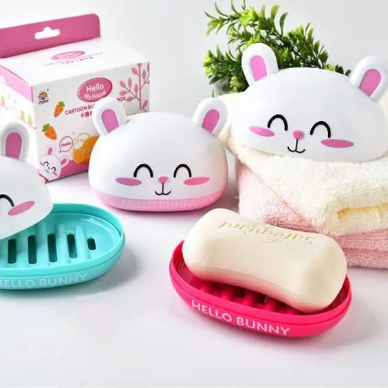 Cartoon Cute Rabbit Shaped Soap Box 1