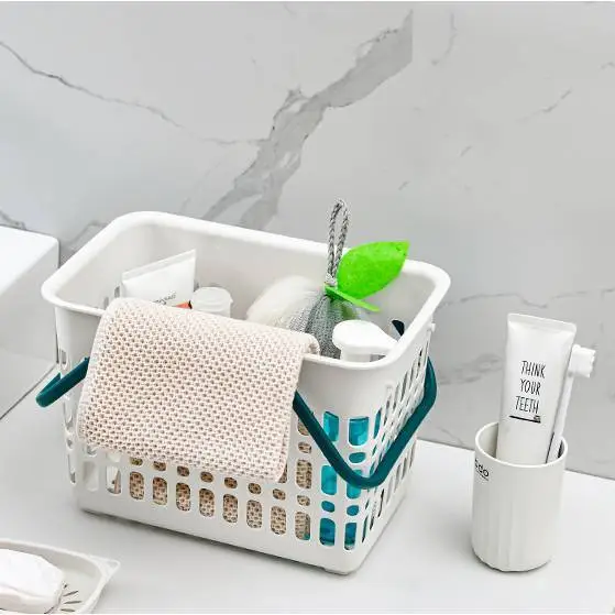 Plastic Hollow Basket with Handle for Laundry/Picnic/Shopping 1