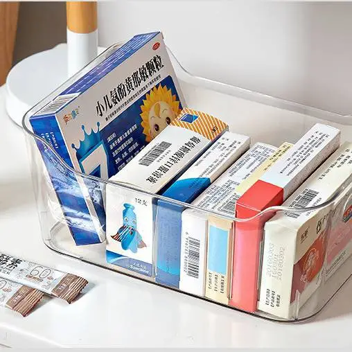 Transparent storage container for daily necessities, Desktop storage box 1