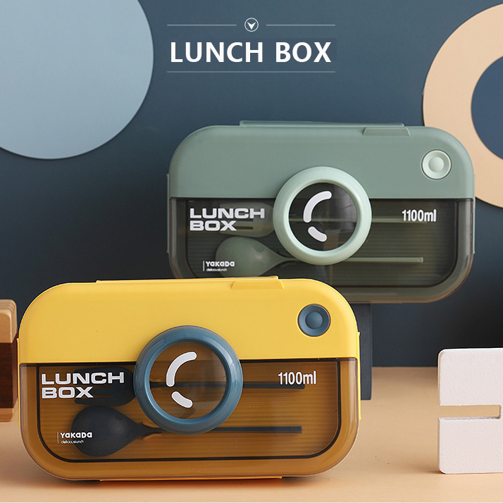 Morandi Japanese Student Lunch Box, New Camera Shaped Bento Box 3