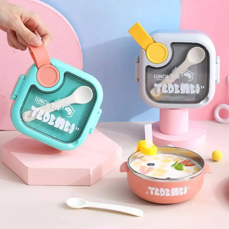 304 Stainless Steel Supplementary Food Bowl for Babies, Small and Cute Portable Lunch Box 1