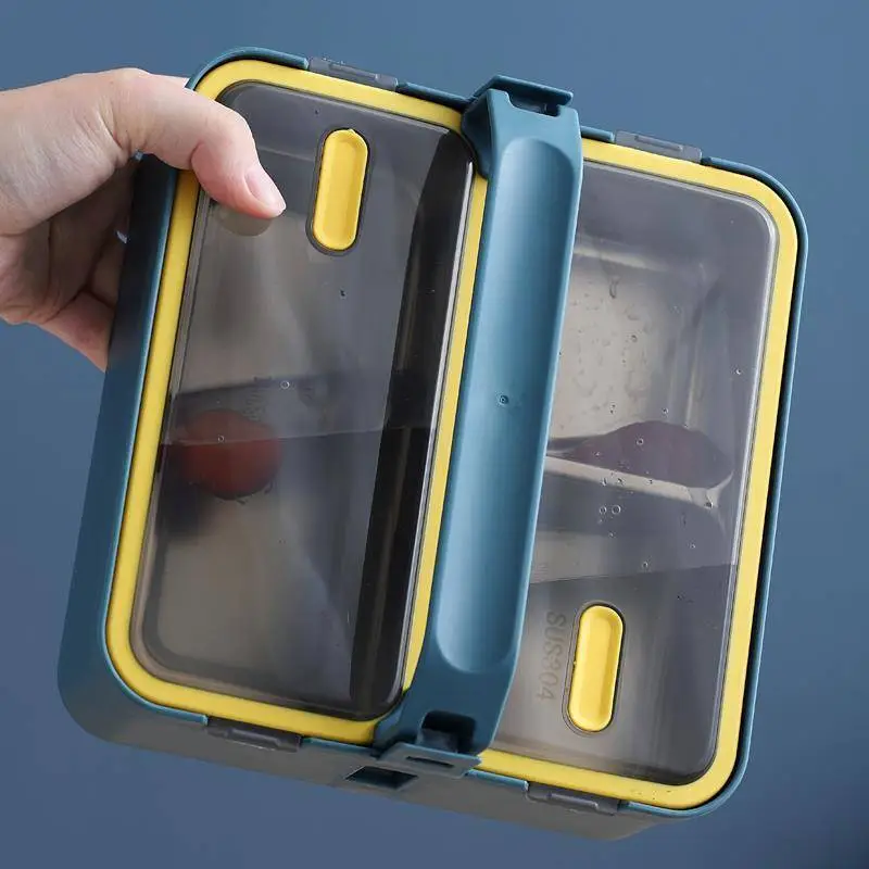 Customized Sngle/double Stainless Steel Lunch Box With Handle From China 1