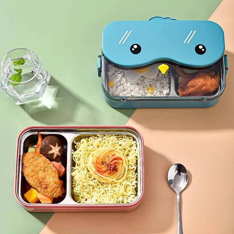 Cartoon Stainless Steel Multi Grid Lunch Box 1