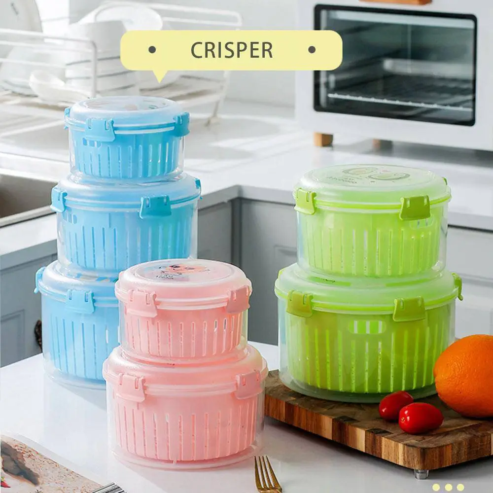 Romantically Preserving Freshness, Double-Layer Draining Fresh-keeping Box 1