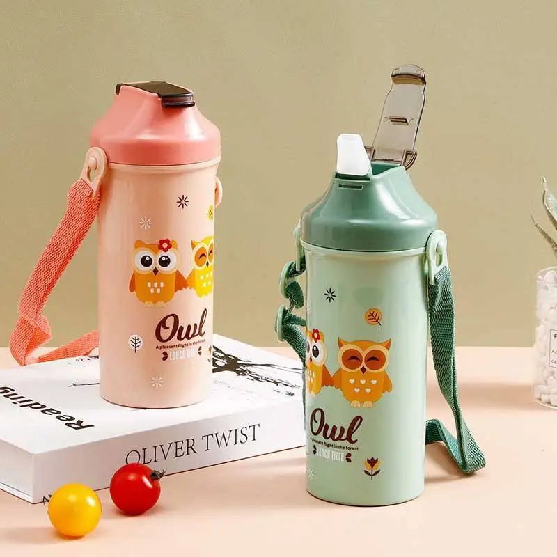 Owl Children's Water Bottle，Refreshing Summer Drinking Bottle 1