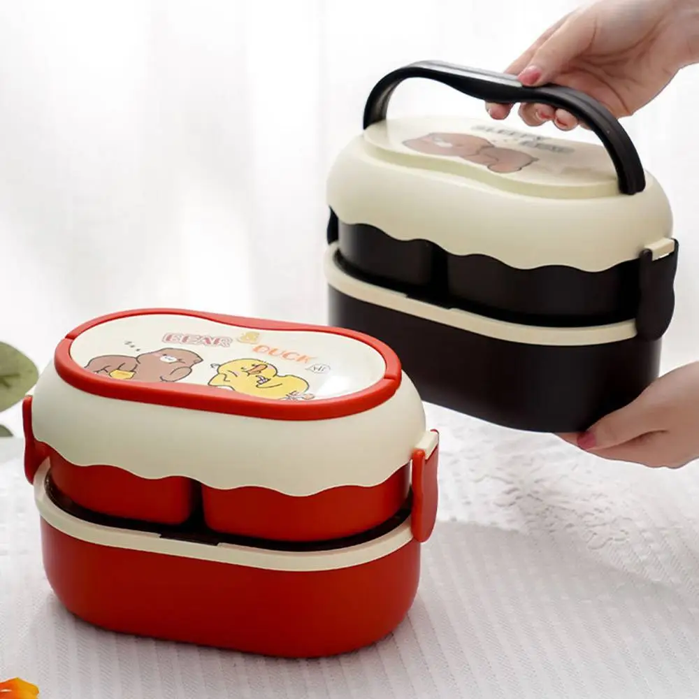 Double-Layer Portable Lunch Box: A Box of Side Dishes and A Box of Main Dishes 1