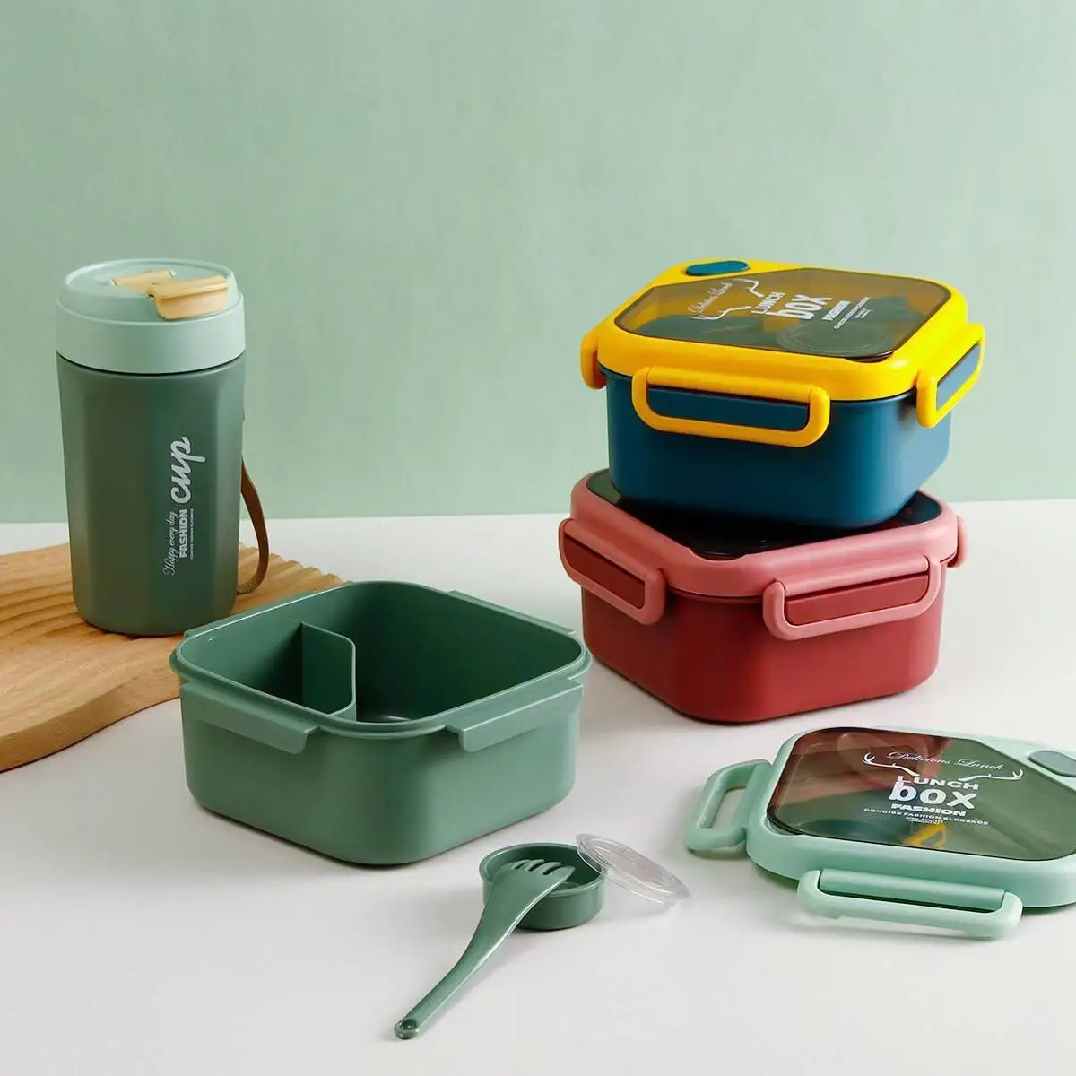 Simple Lunch Box, Portable Sealed Lunch Box Set 1