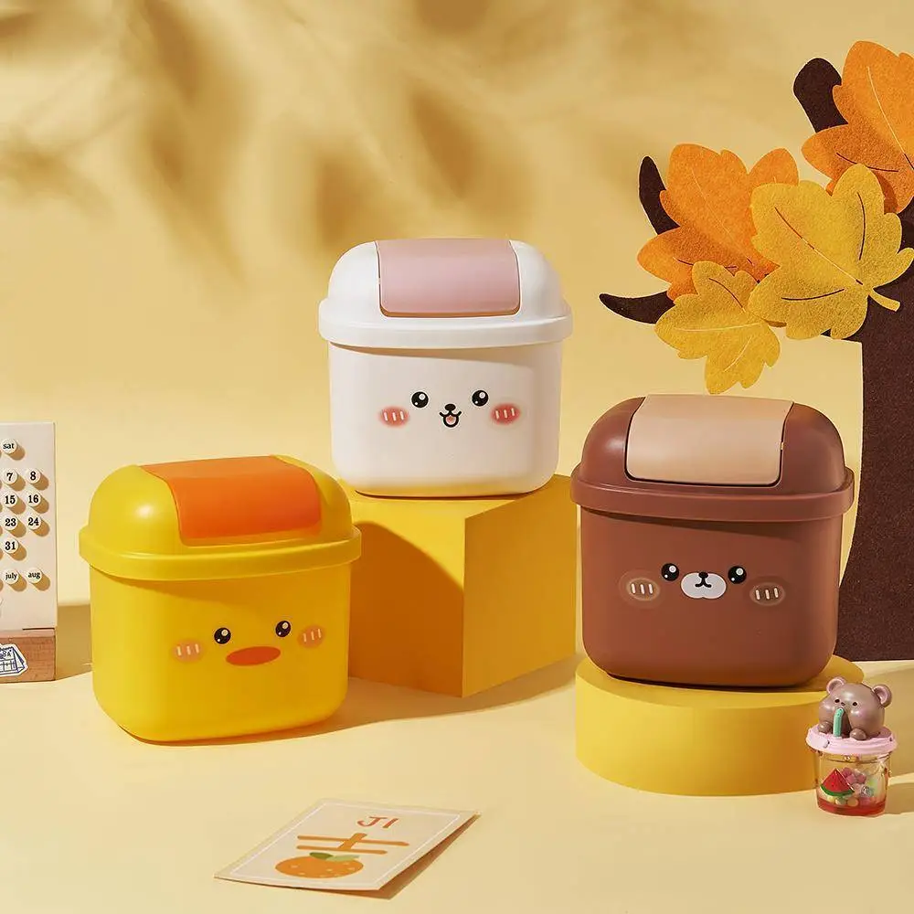 Cute Cartoon Character Decorations, Desktop Mini Trash Can 1