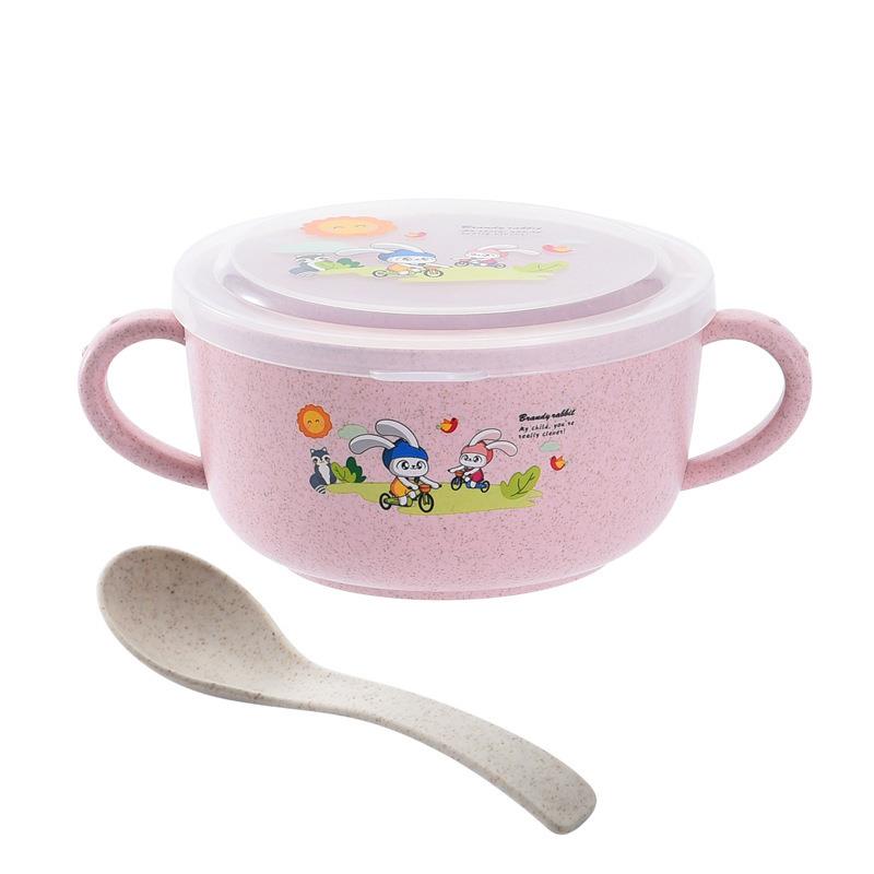 Cartoon Double-Eared Food Bowl, Utensils Designed Especially for Baby 3