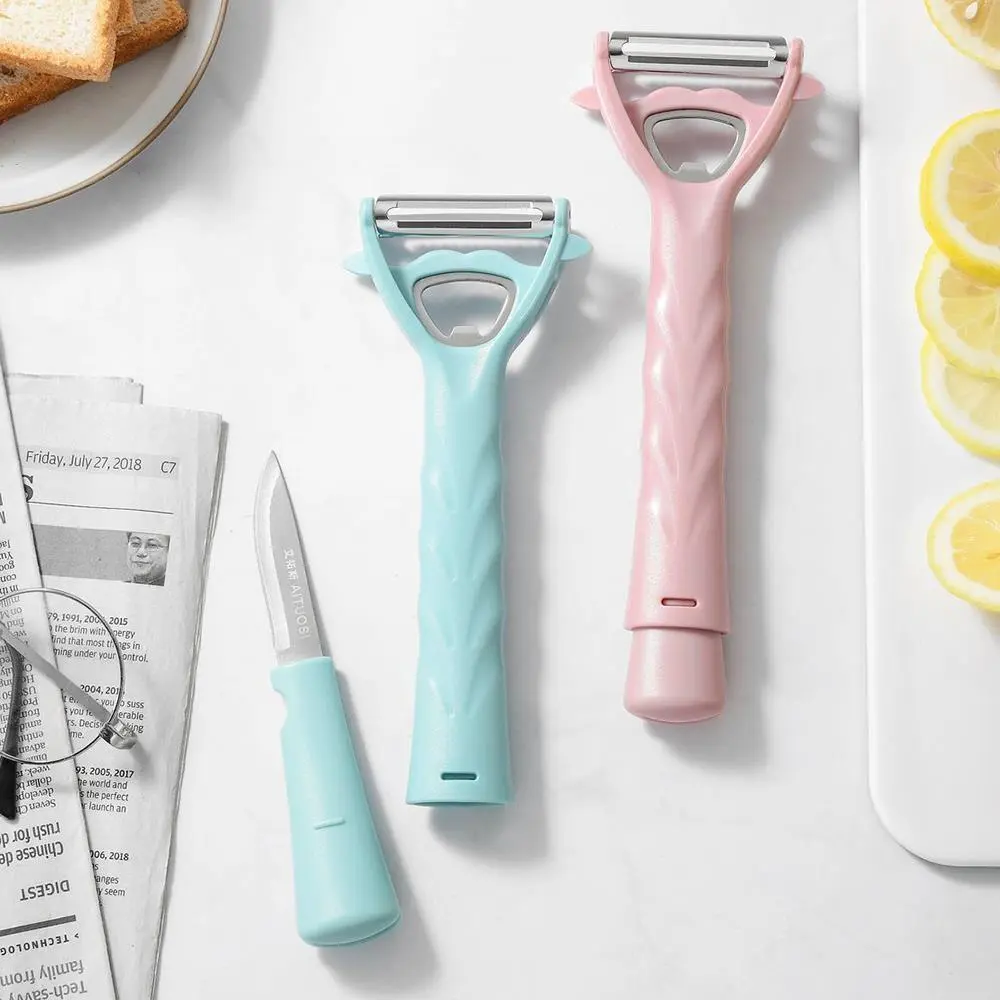 New Home Peeling Knife Four in One (Peeling Knife, Fruit Knife, Kitchen Knife, and Bottle Opener) 1