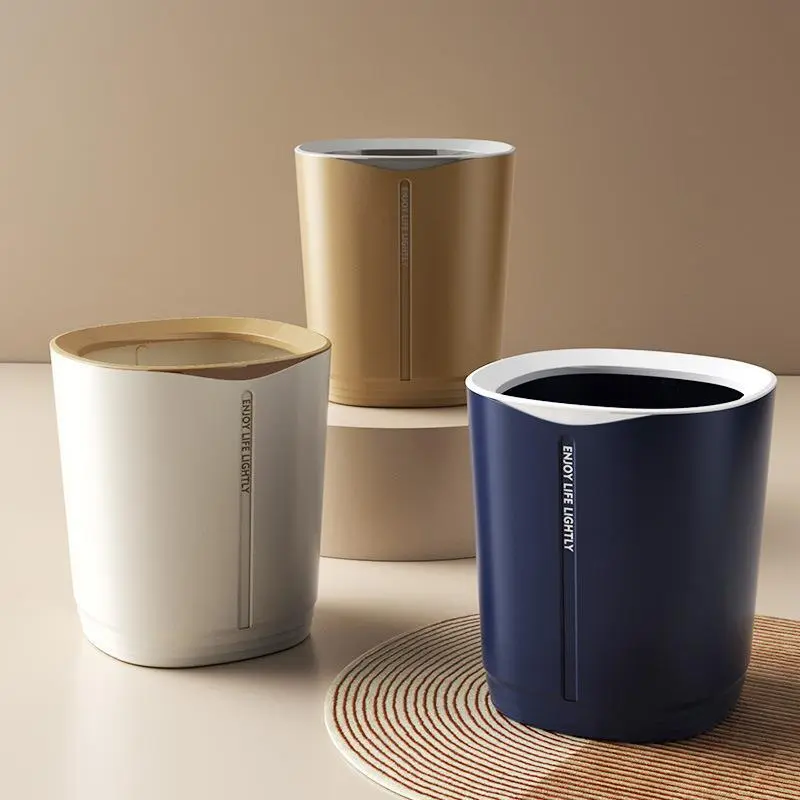 Modern Minimalist Trash Can, Office Plastic Creative Paper Bucket 1