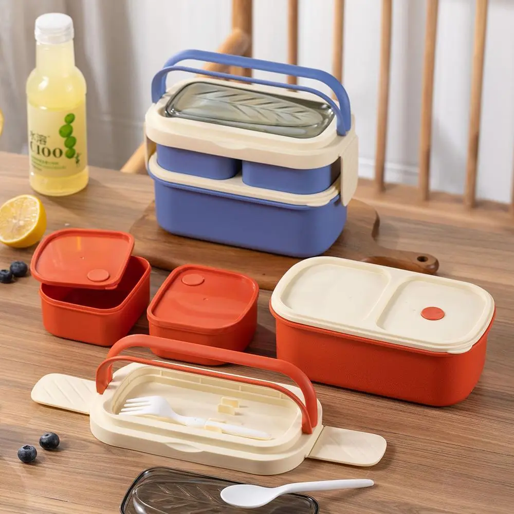 Round/Square/Rectangular Lunch Box with Seasoning Box 1