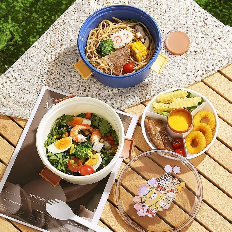 INS Plastic Four Compartment Lunch Box, Office Lunch Box 1