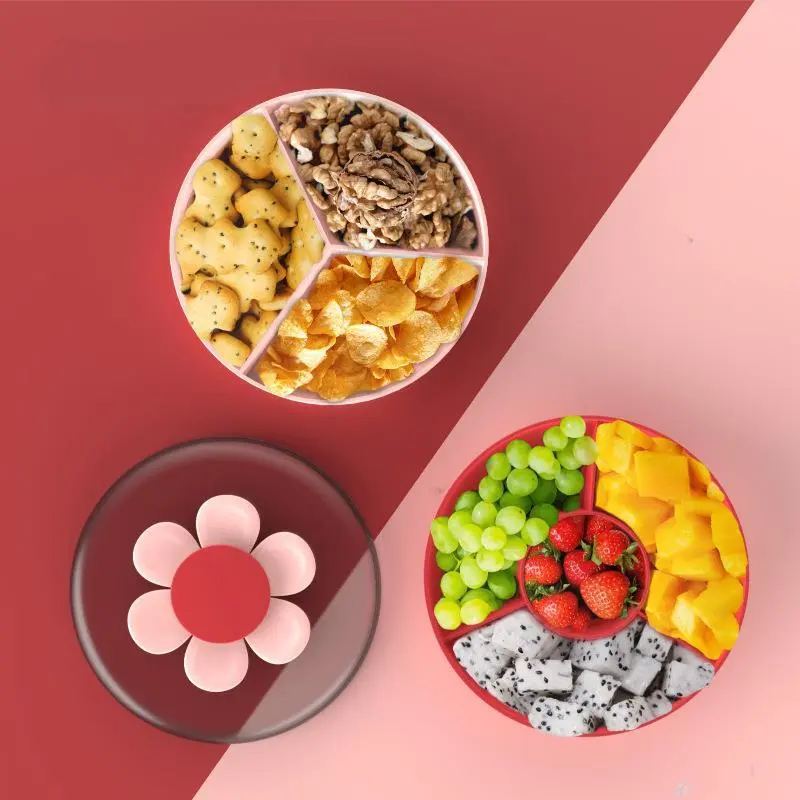 Double Layered Fruit Tray and Candy Tray, Large Capacity Storage Box 1