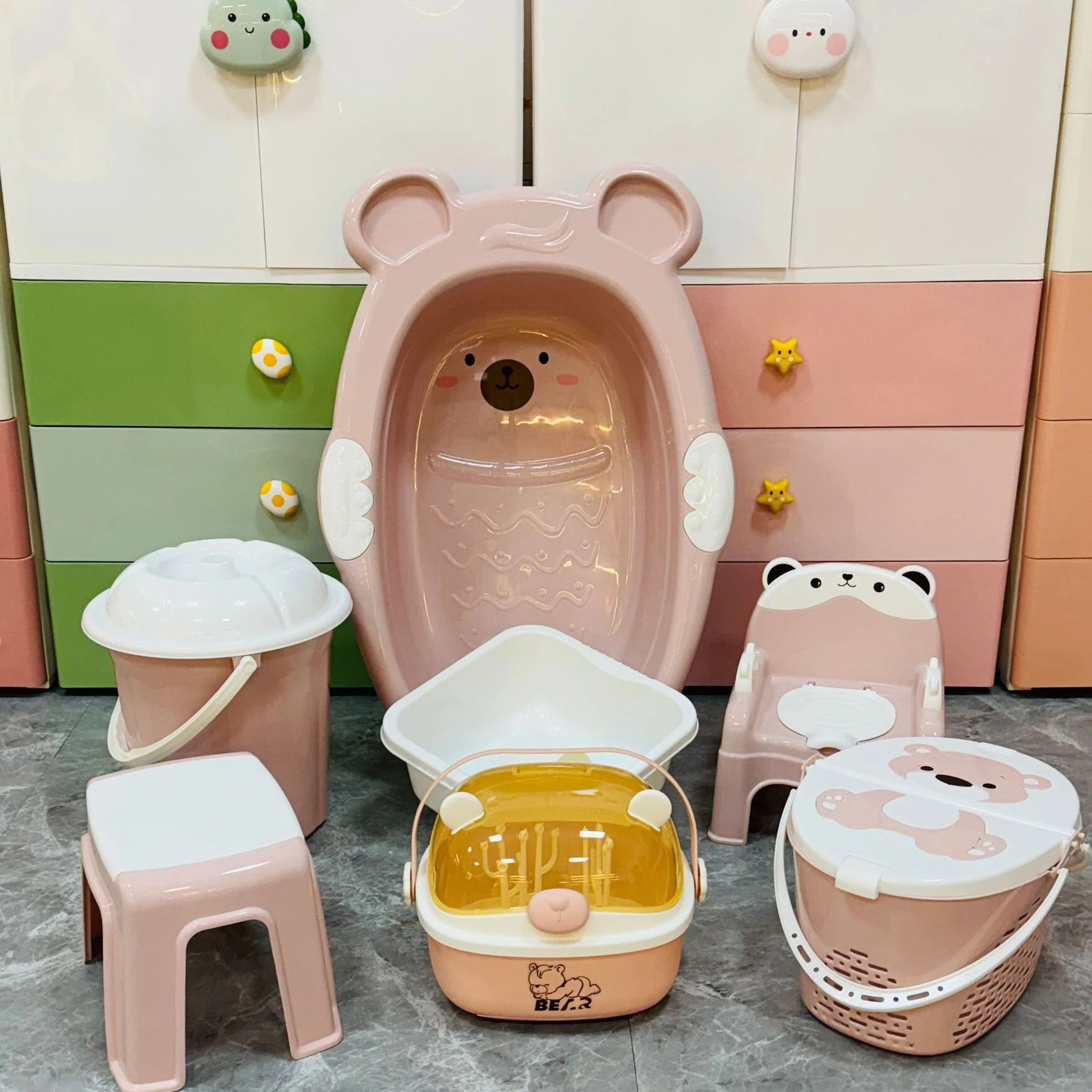 Infant Cartoon Bathtub Set 1
