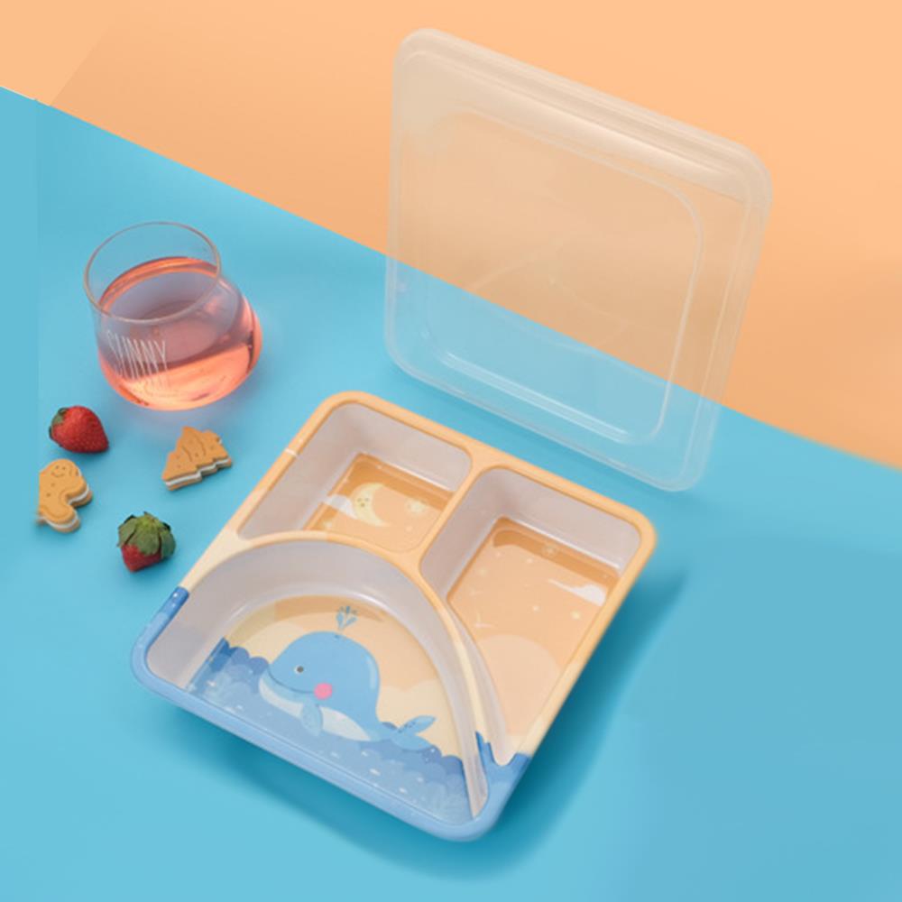 Bamboo Fiber Square Covered Lunch Box 3