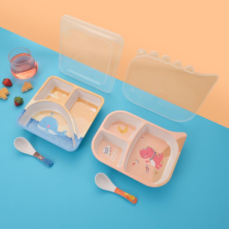 Bamboo Fiber Square Covered Lunch Box 4