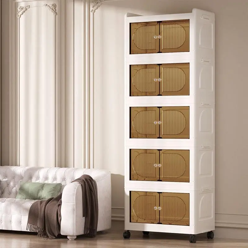 Installation Free Folding Double Door Storage Cabinet 1