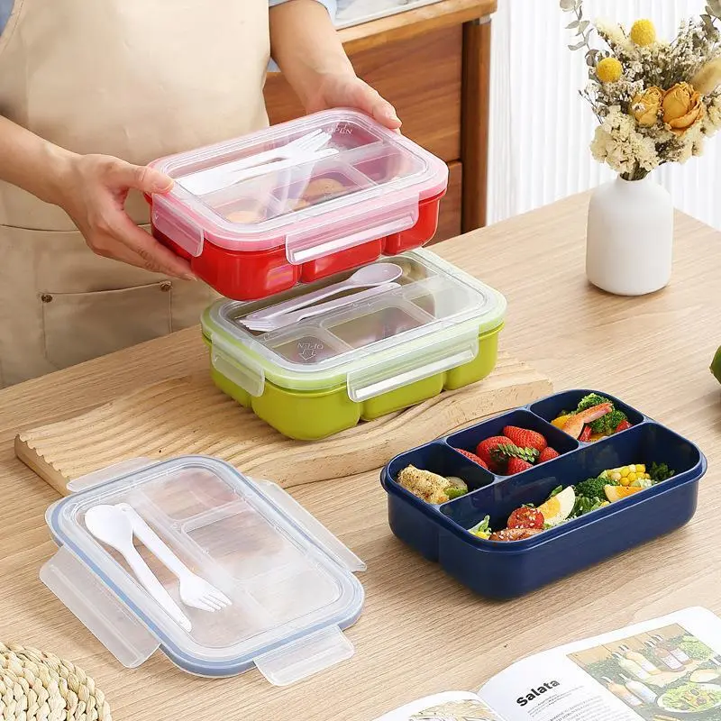 Student Office Worker Four Compartment Bento Box 1