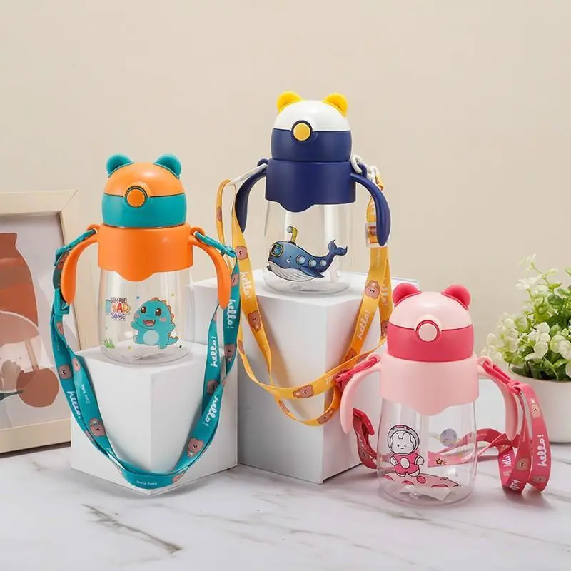 Cartoon Cute Children's Water Bottle with Handle 1