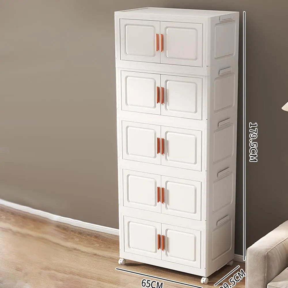 Multi Layer Household Storage Cabinet with Stickers 1
