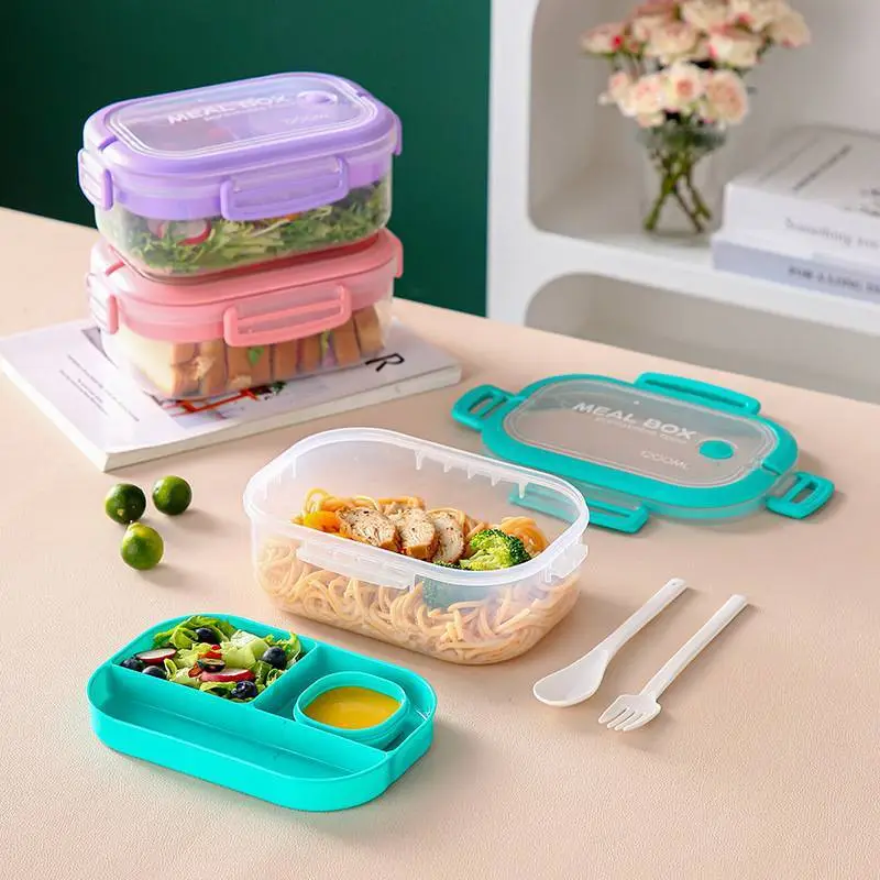 Portable Double-layer Sealed Fruit Salad Lunch Box 1