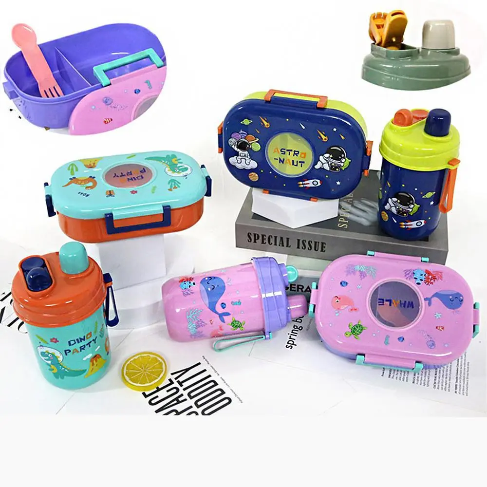 Amazon Hot Selling Cartoon Lunch Box and Water Bottle Set 1