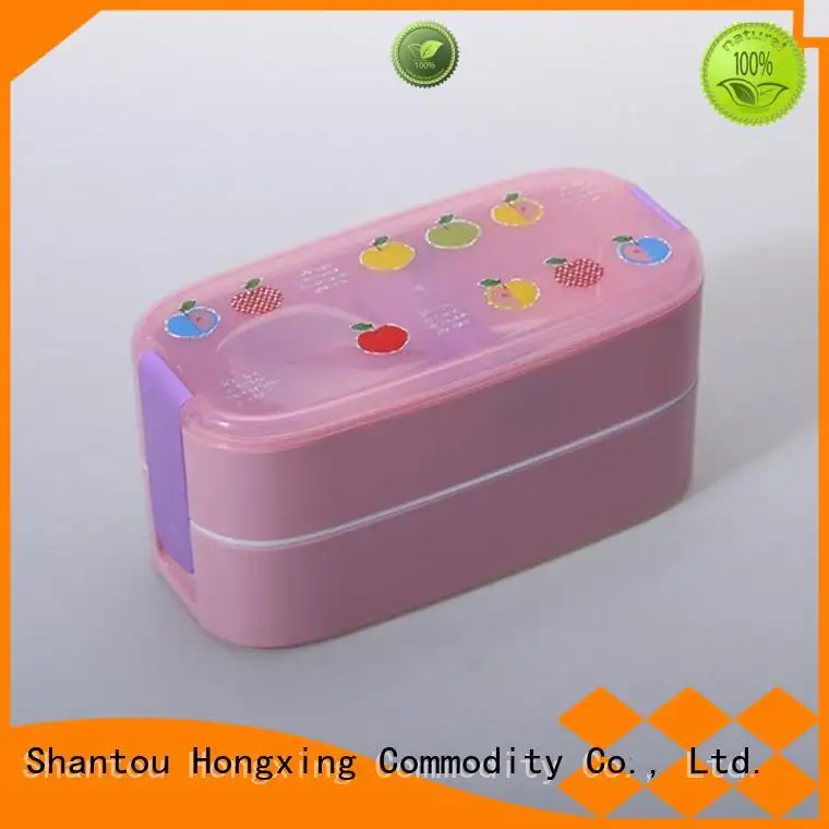 HX0018524 2-Layer Kid's Plastic Bento Lunch Box&plastic tiffin lunch box 400ML + 450ML BPA Free 1