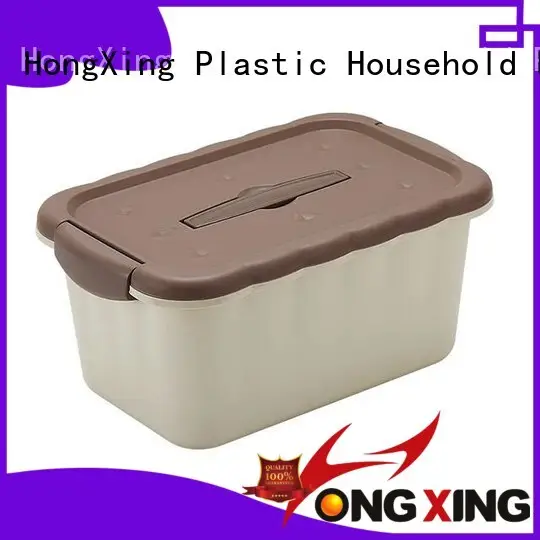 HongXing reliable quality plastic storage boxes with wheels good design for rice 1