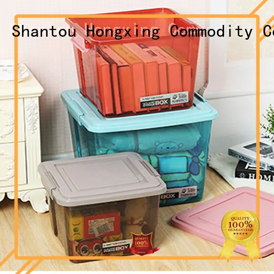 HongXing 120l plastic storage boxes with wheels good design for snack 1
