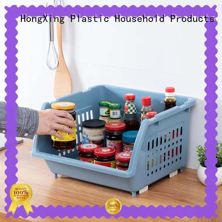 HongXing compartments plastic laundry basket for storage small containers for storage clothes 1