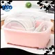 non-porous plastic dish drainer lid with many colors to store dishes 1