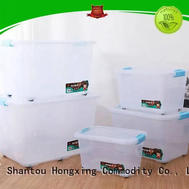 HongXing fashionable plastic storage boxes with wheels stable performance for sandwich 1