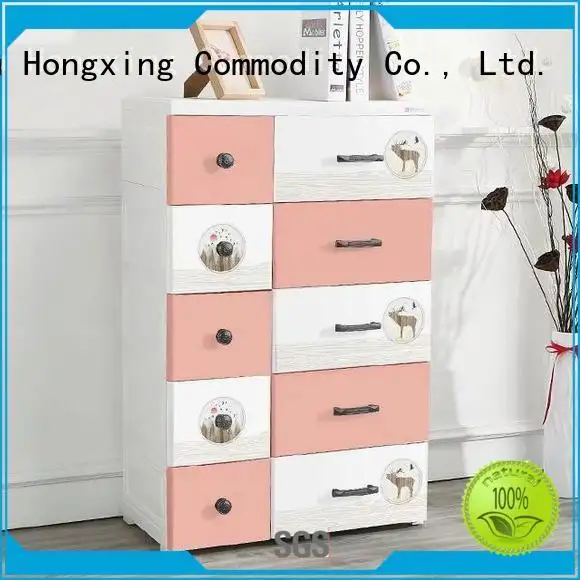 HongXing fashionable plastic drawers for clothes certifications for storage toys 1