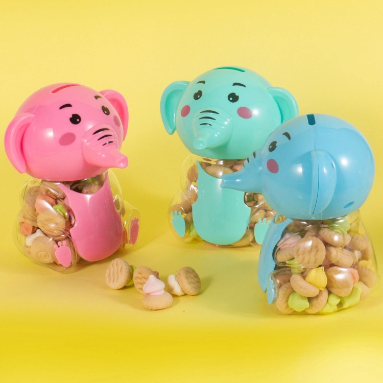 Cartoon Elephant Candy Can, Cartoon Children's Storage Bottle 1