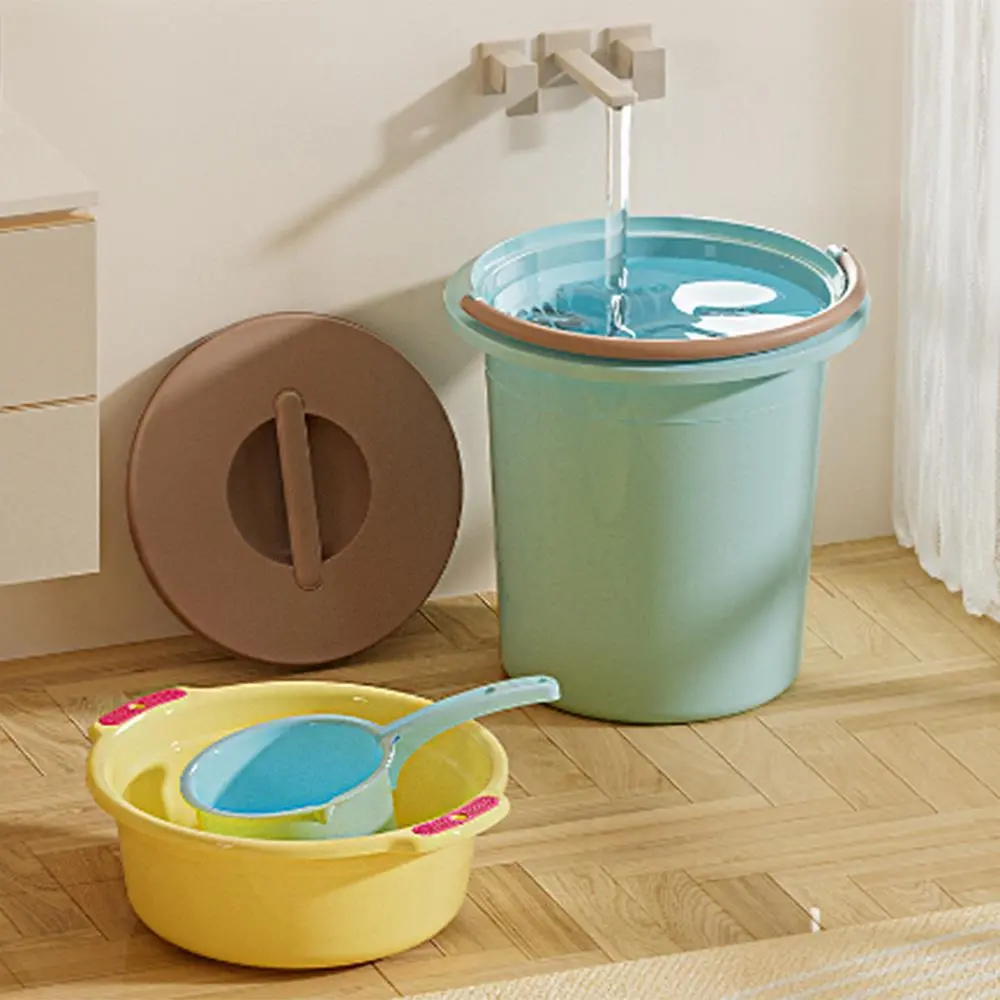 Dormitory Student Bath Three Piece Set, Water Bucket, Washbasin, Water Scoop 1