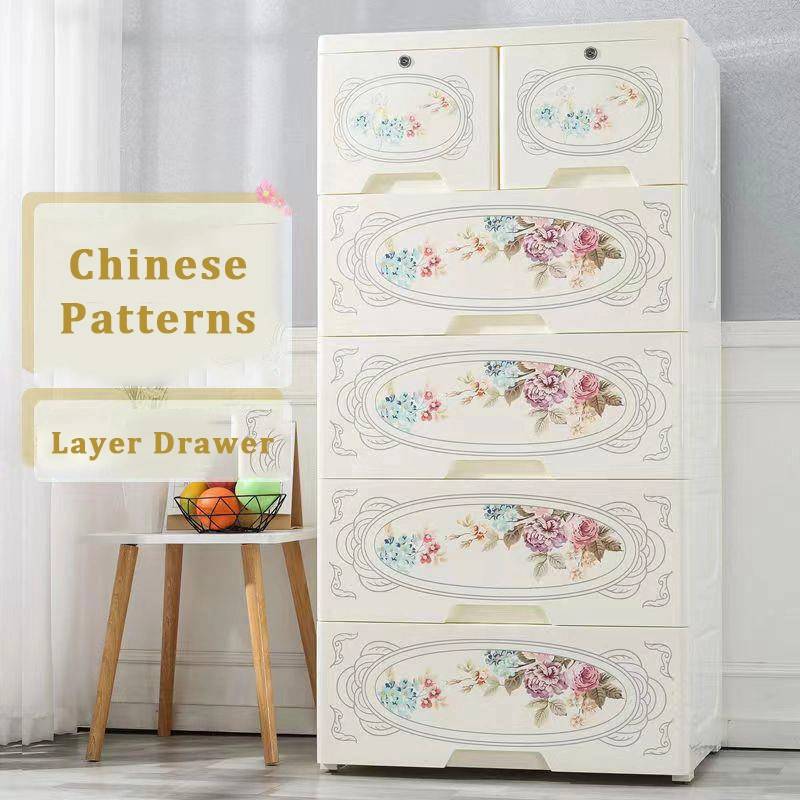 Extra Large Drawer Storage Cabinet with Beautiful Patterns 1