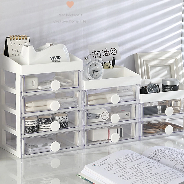 Multi Functional Transparent Desktop Miscellaneous Storage Box for Students 1