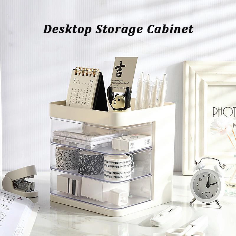 Multi Layered Desktop Rotating Storage Box, Desktop Makeup Box 1