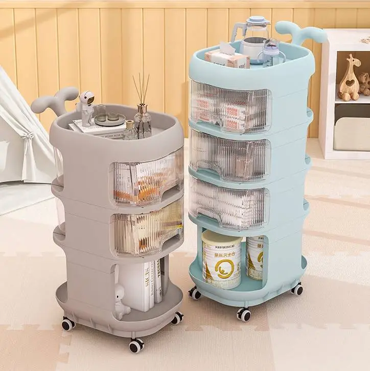 Hand Pushed Storage Rack, Transparent Large Capacity Multi-layer Snack Rack 1
