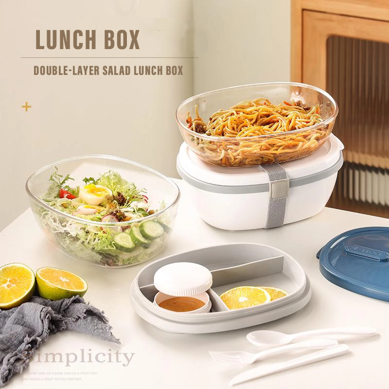 European Style Salad Box, Multi Compartment Sealed Bento Box 1