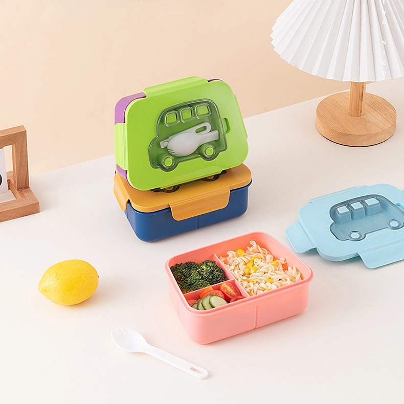 HongXing Bento Style Lunches for Teenagers, Creative Children's Car Student Lunch Box 1