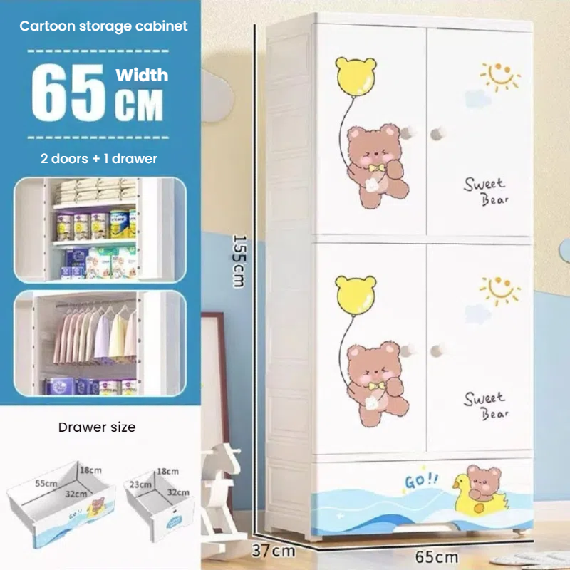 Little Bear Pattern, Charming Multi-Layer Baby Storage Drawer Cabinets 3