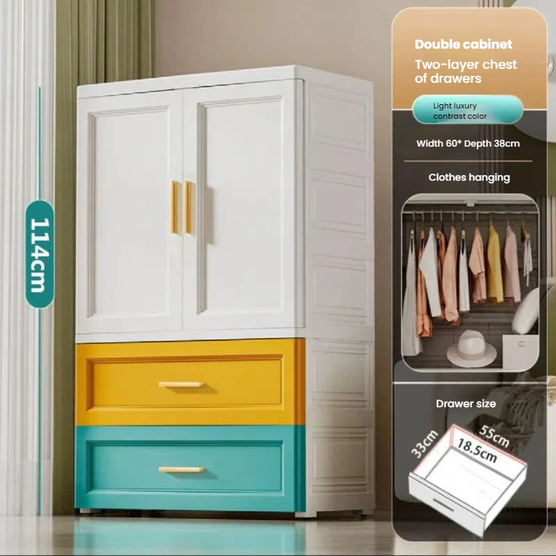 Large Baby Wardrobe, Home Hanging Clothes Storage Cabinet 3