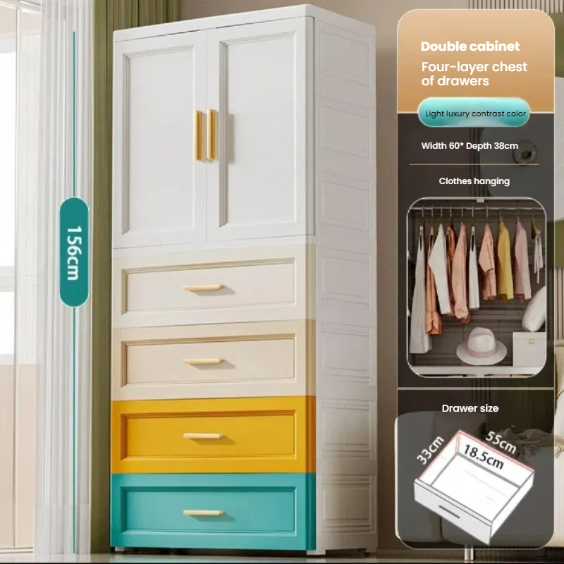 Large Baby Wardrobe, Home Hanging Clothes Storage Cabinet 5