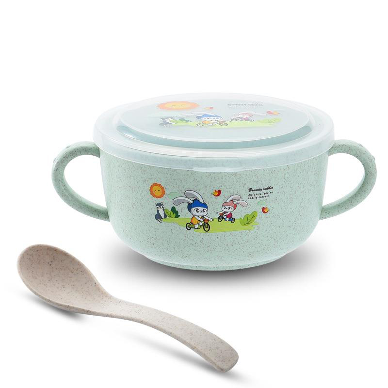 Cartoon Double-Eared Food Bowl, Utensils Designed Especially for Baby 5
