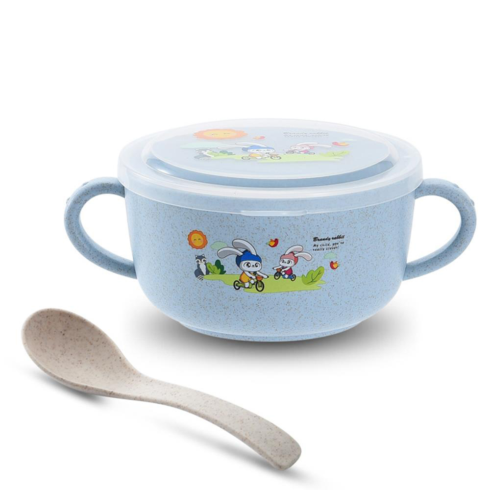 Cartoon Double-Eared Food Bowl, Utensils Designed Especially for Baby 4