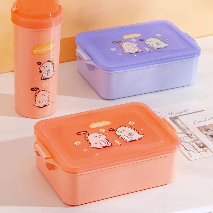Hongxing Microwave Safe Lunch Box Containers, Children's PP Lunch Box and Water Bottle Set 1